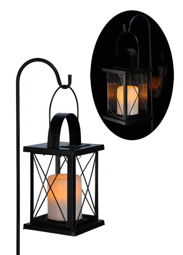 Solar-LED-Laterne, mit Erdspieß