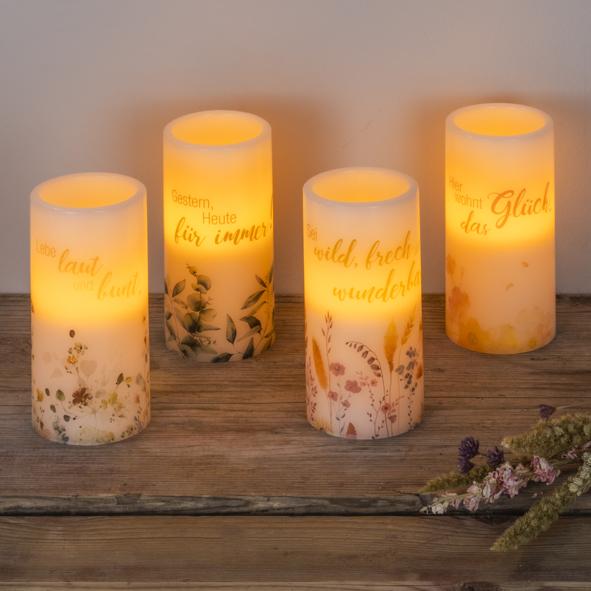 Bedruckte Flammenlose LED Kerze