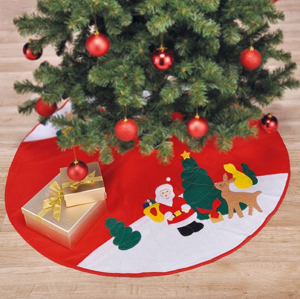 Dekorative Weihnachtsdecke, rund