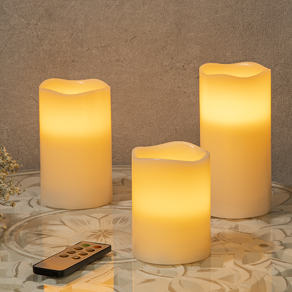 Flammenlose LED Kerzen, 3er Set