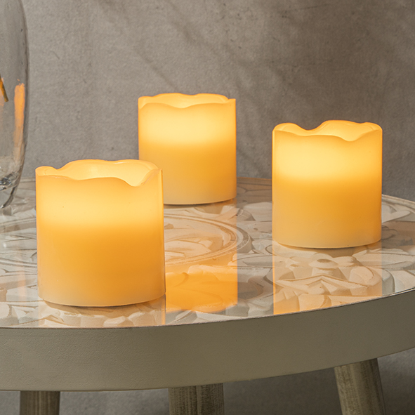 Flammenlose LED Kerzen, 3er Set
