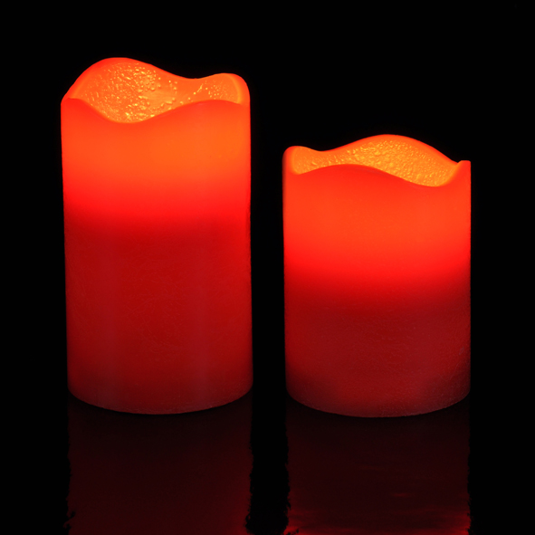 LED-Kerzen 2er-Set, rot