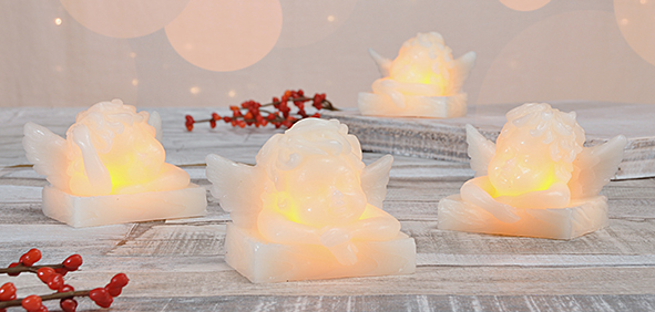 Flammenlose LED Kerze "Engel"