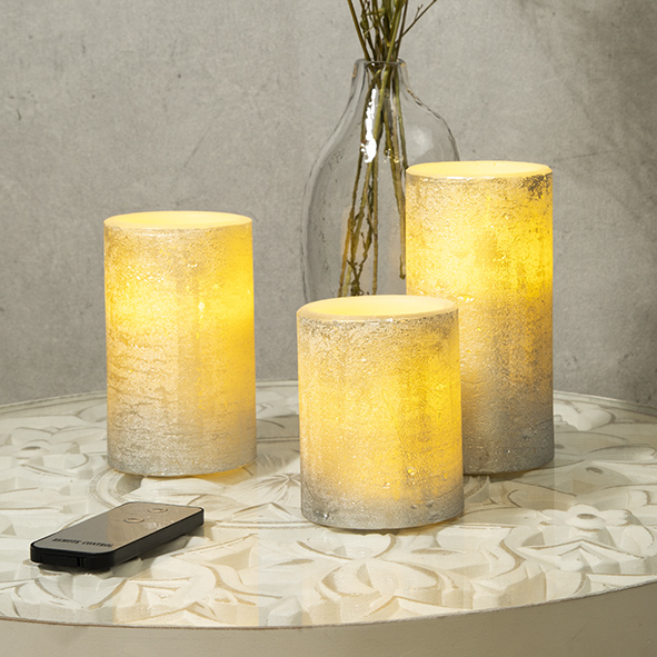 Flammenlose LED Kerzen 3-er Set