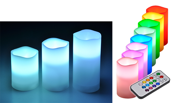 Flammenlose LED Kerzen 3-er Set