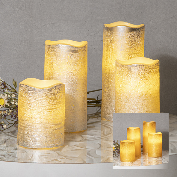 Flammenlose LED Kerzen 4er Set