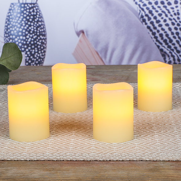 Flammenlose LED Kerzen 4er Set
