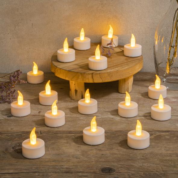 16er Set LED-Teelichte