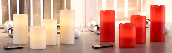 Flammenlose LED Kerzen, 4er Set,