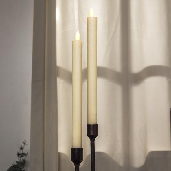 Stabkerzen 2er Set mit LED Flamme