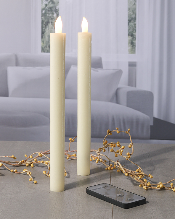 Stabkerzen 2er Set mit Fernbedienung