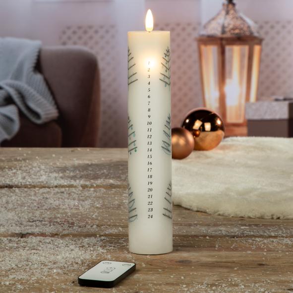 LED Kerze mit Zeitstrahl