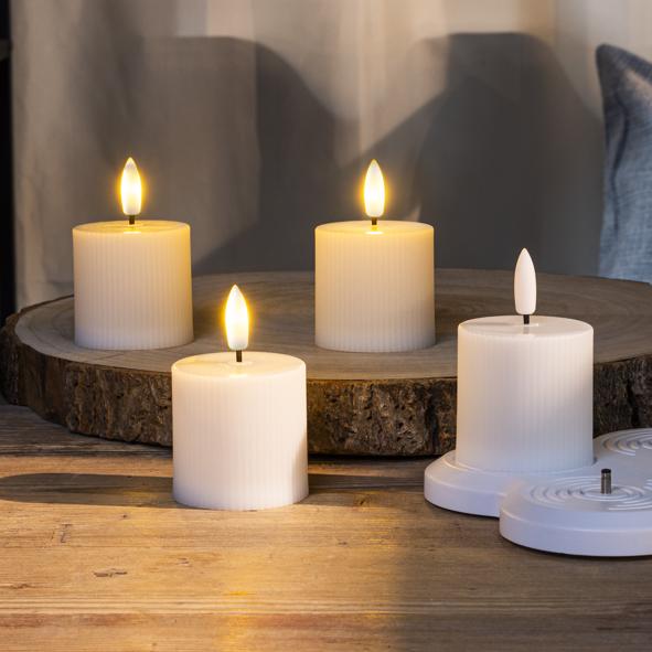 Wiederaufladbare LED Kerzen, 4er Set