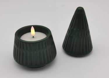 LED Kerze im Tannendesign