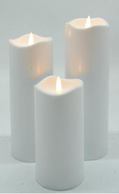 3er Set LED outdoor Kerzen