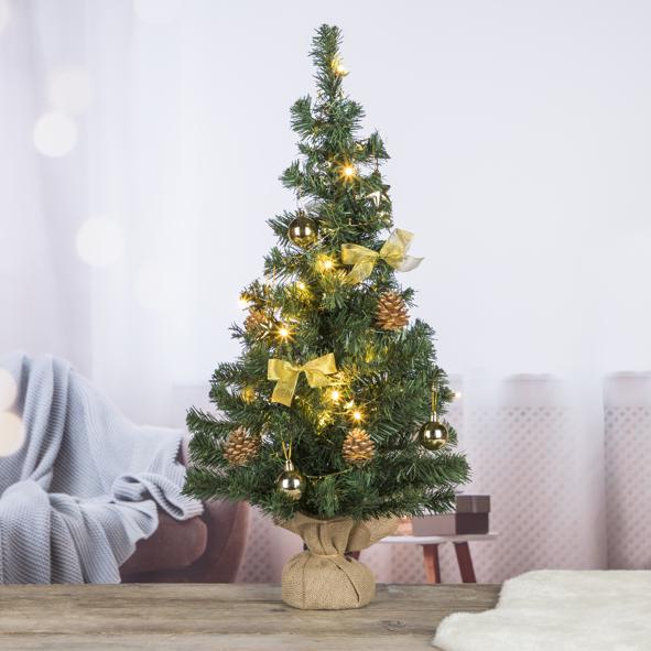 Weihnachtsbaum 75cm hoch, gold