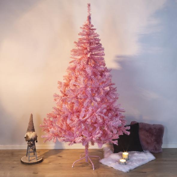 Weihnachtsbaum 210cm hoch, rosa