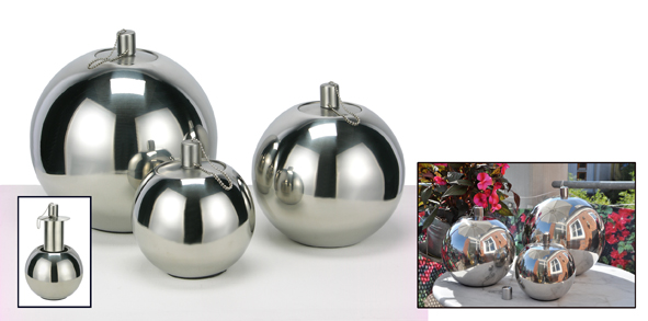 Kugelfackel-Set aus Edelstahl- 8tlg.