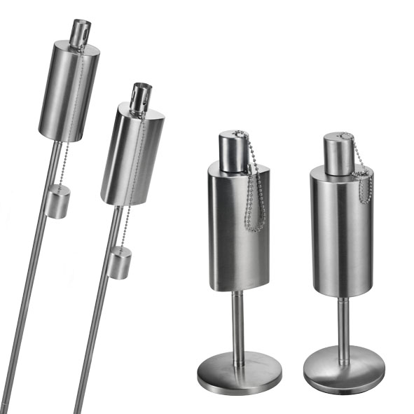 Tischfackel aus Edelstahl