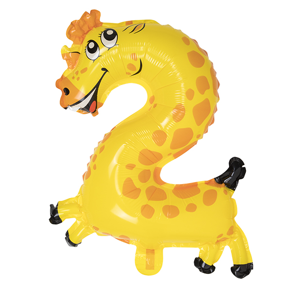 Nummernballon "2" für Kinder