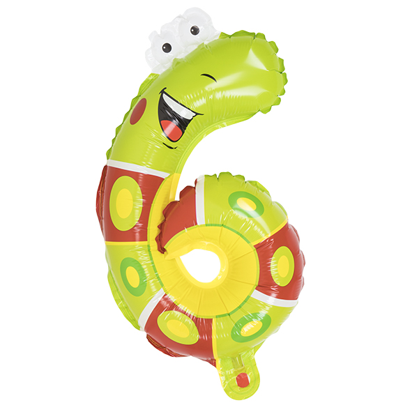 Nummernballon "6" für Kinder