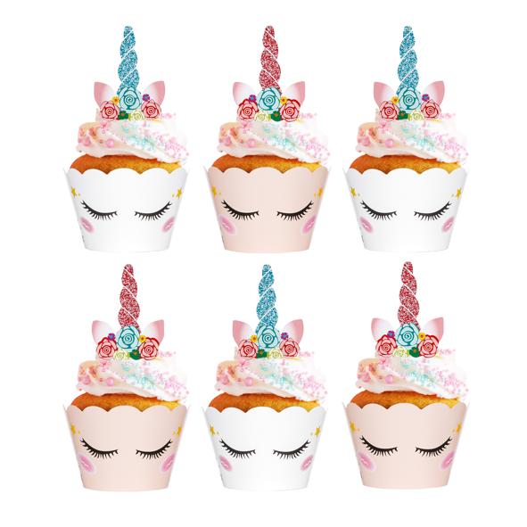 Muffin Wrappers Einhorn