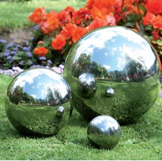 Kugel-Set aus Edelstahl- 3tlg.