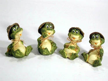 Frosch mit Strohhut