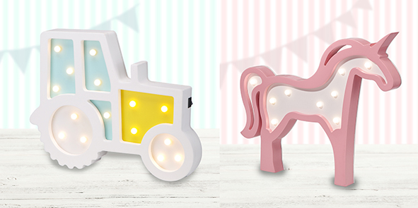 LED-Wandleuchten, sortiert in 2 Designs