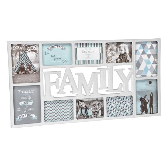 Bilderrahmen mit Familien Schriftzug