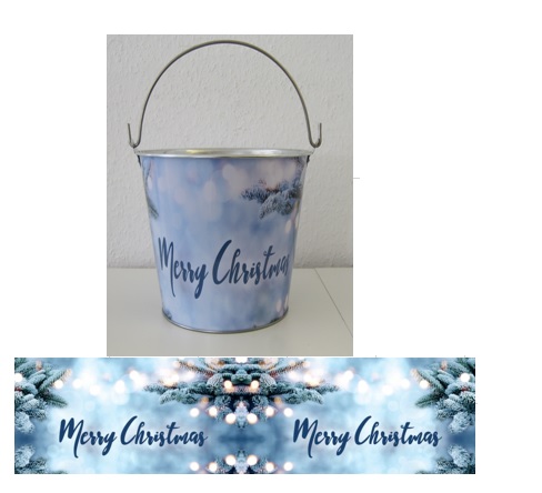 Geschenkeimer "Merry Christmas"