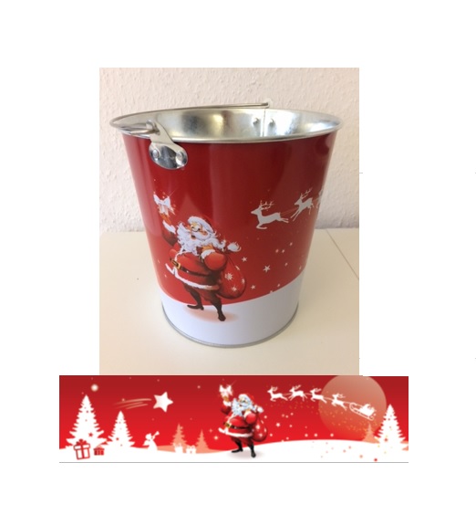 Geschenkeimer "Weihnachtsmann"