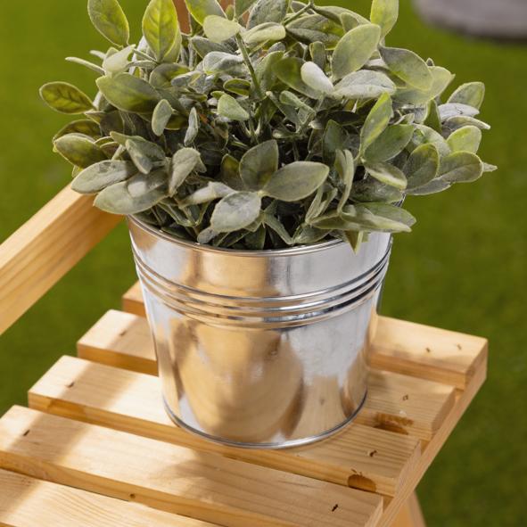 Blumentopf, verzinkter Stahl "Eimer"