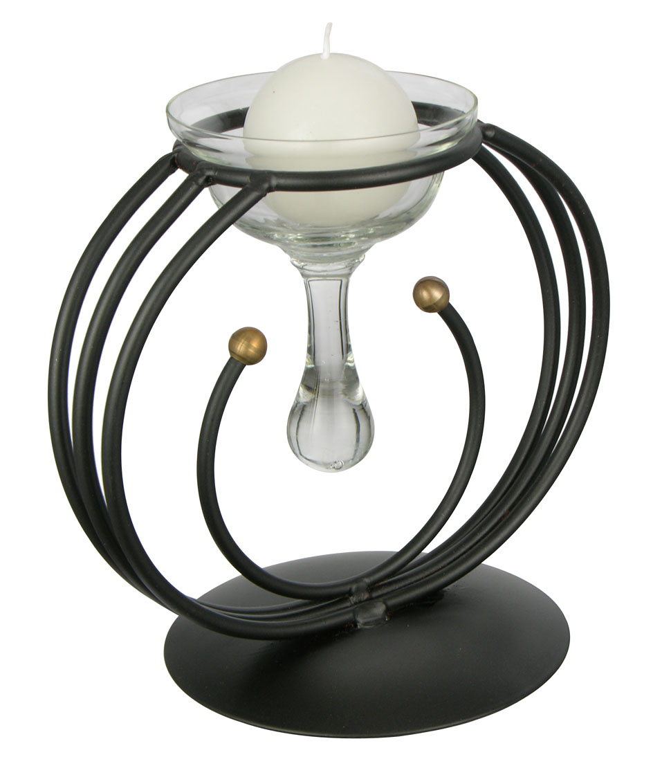 Metallkerzenhalter mit Kugelkerze