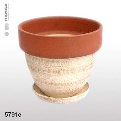 Blumentopf mit Untersetzer