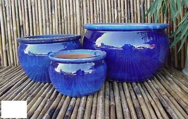 Blumenkübel-Set 3tlg. Berlin, glasiert