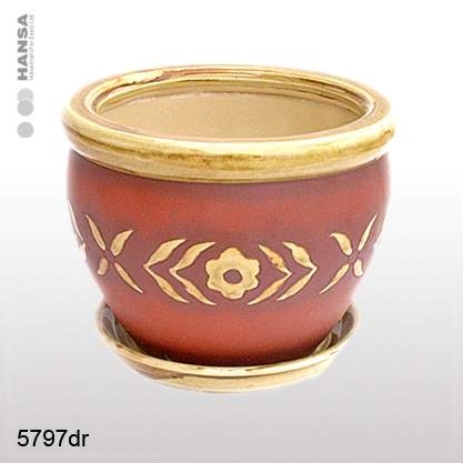 Blumenkübel mit Untersetzer