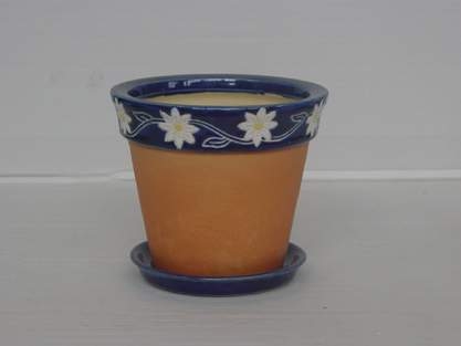 Blumentopf mit Untersetzer