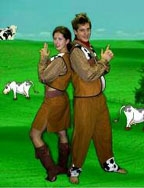 Cowgirlkostüm 3 teilig aus Polyester