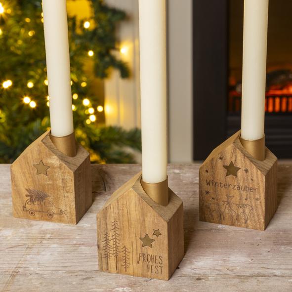 Kerzenhalter im Hausdesign