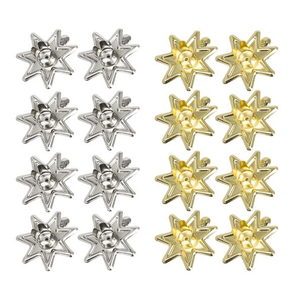 Baumkerzenhalter aus Metall, 8er Set