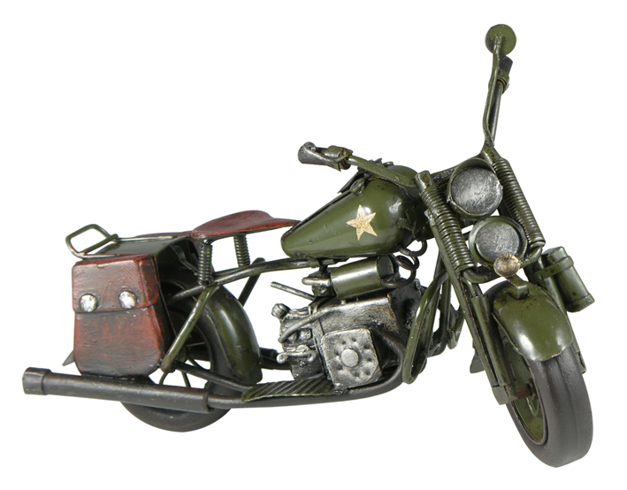 Antik- Modell "grüne Harley 1942"
