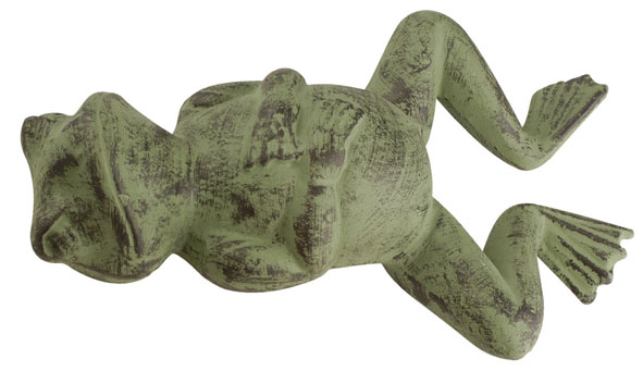 Dekofrosch "Sonnenbad" aus Gusseisen