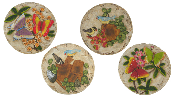 Trittstein "Schmetterlinge/Vogel" 4FS