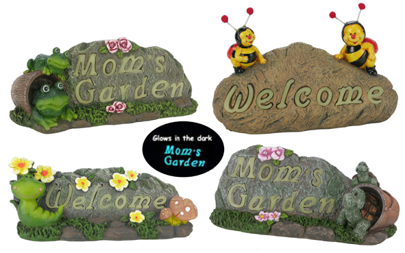 Leuchtstein "Mom's Garden / Welcome"