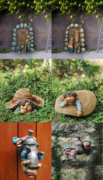 Gartendekofiguren "Zwerg" sortiert