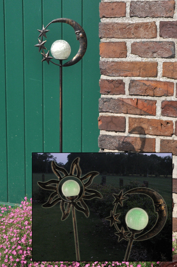 Gartenstecker Mond u. Sonne,