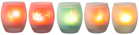 Glaswindlicht mit Einsatz, verschiedene