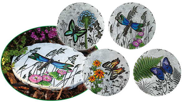 Deko-Trittstein verschiedene Designs