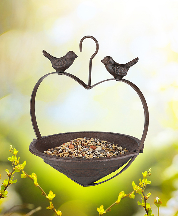 Vogelfutterstation aus Gusseisen